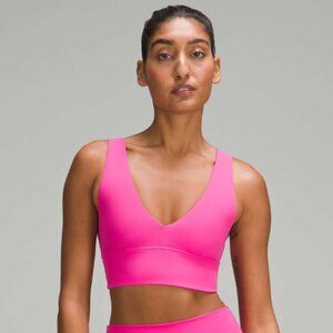 Lululemon Align V-Neck Bra in Sonic Pink, size 6